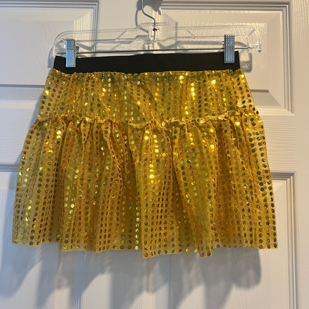 Gone for a Run Sparking Gold Running Skirt Size Extra Small